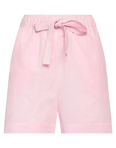 Semicouture Woman Shorts & Bermuda Shorts Pink Size 6 Cotton