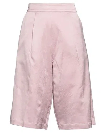 Semicouture Woman Shorts & Bermuda Shorts Pink Size 6 Viscose, Cotton, Silk, Elastane