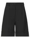 Semicouture Woman Shorts & Bermuda Shorts Steel Grey Size 6 Polyester, Virgin Wool, Elastane