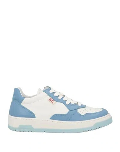 Semicouture Woman Sneakers Azure Size 6 Leather In Blue