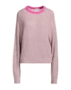 Semicouture Woman Sweater Antique Rose Size M Alpaca Wool, Polyamide, Virgin Wool In Pink