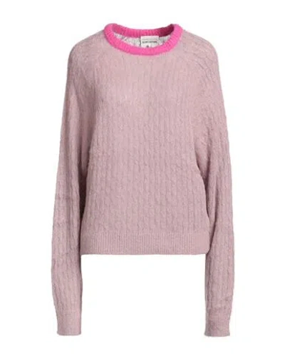 Semicouture Woman Sweater Antique Rose Size M Alpaca Wool, Polyamide, Virgin Wool In Pink