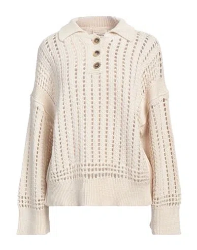 Semicouture Woman Sweater Beige Size L Cotton