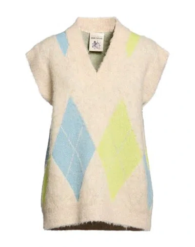 Semicouture Woman Sweater Beige Size M Acrylic, Polyester, Wool, Polyamide In Gray