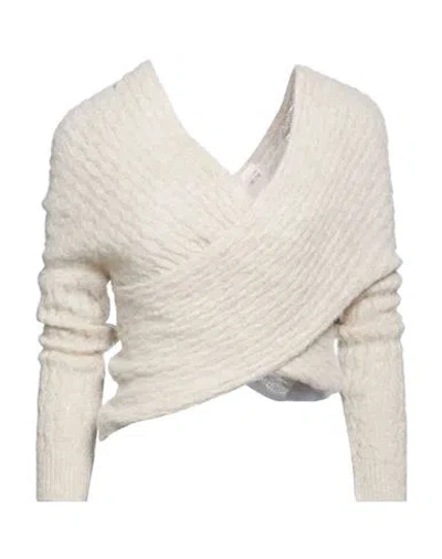 Semicouture Woman Sweater Beige Size S Alpaca Wool, Polyamide, Virgin Wool In Neutral