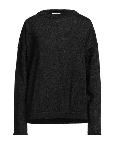 Semicouture Woman Sweater Black Size L Polyester, Polyamide