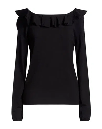 Semicouture Woman Sweater Black Size L Viscose, Polyamide