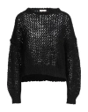 Semicouture Woman Sweater Black Size L Wool, Polyamide In Black