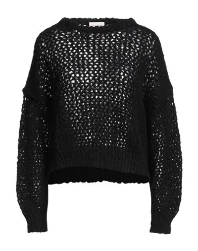 Semicouture Woman Sweater Black Size L Wool, Polyamide