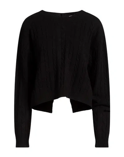 Semicouture Woman Sweater Black Size L Wool, Polyamide