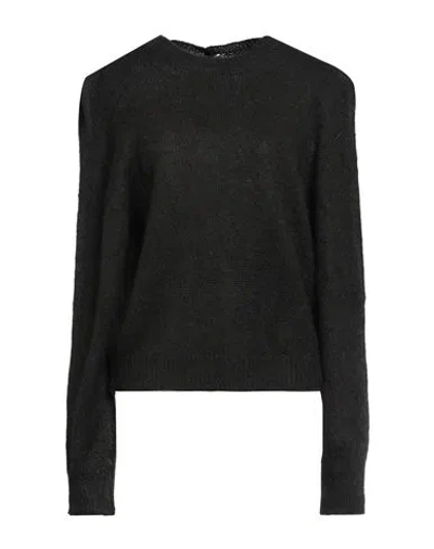 Semicouture Woman Sweater Black Size M Alpaca Wool, Mohair Wool, Polyamide