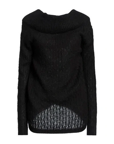 Semicouture Woman Sweater Black Size M Alpaca Wool, Polyamide, Virgin Wool