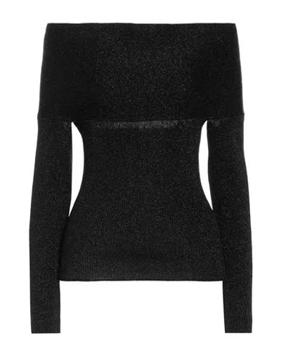 Semicouture Woman Sweater Black Size M Polyester, Polyamide