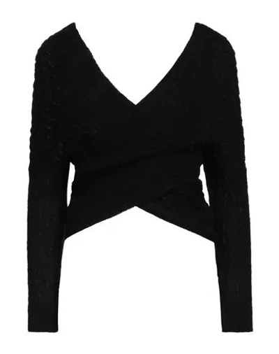 Semicouture Woman Sweater Black Size S Alpaca Wool, Polyamide, Virgin Wool