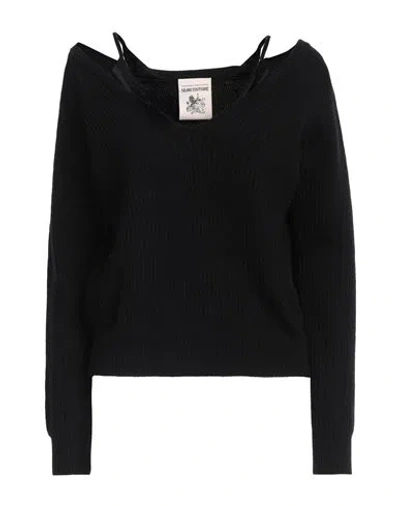 Semicouture Woman Sweater Black Size S Wool, Polyamide