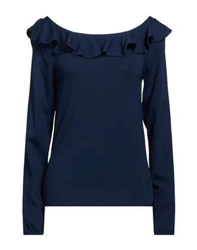 Semicouture Woman Sweater Blue Size S Viscose, Polyamide