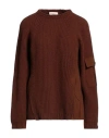 Semicouture Woman Sweater Brown Size Xl Wool, Polyamide, Polyester, Virgin Wool, Elastane In Brown