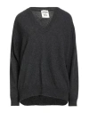 Semicouture Woman Sweater Charcoal Size M Virgin Wool, Cashmere In Black
