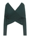 Semicouture Woman Sweater Dark Green Size M Alpaca Wool, Polyamide, Virgin Wool