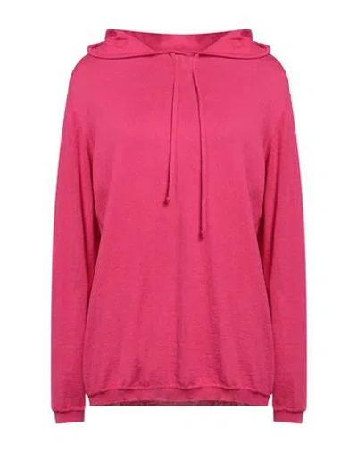 Semicouture Woman Sweater Fuchsia Size M Cotton, Wool In Pink
