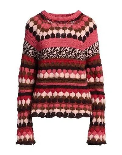 Semicouture Woman Sweater Garnet Size Xs Wool, Polyamide, Polyester, Alpaca Wool In Red