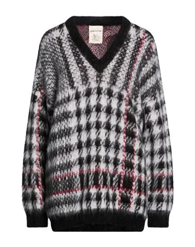 Semicouture Woman Sweater Grey Size M Acrylic, Mohair Wool, Polyamide In Multi