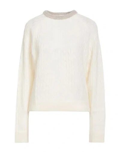 Semicouture Woman Sweater Ivory Size M Alpaca Wool, Polyamide, Virgin Wool