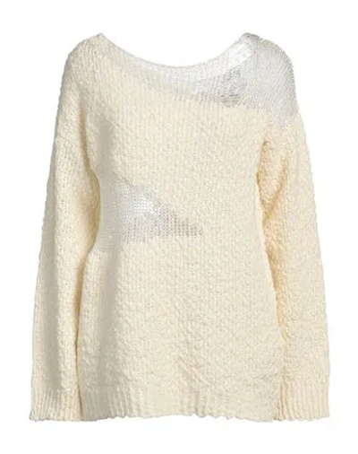 Semicouture Woman Sweater Ivory Size M Wool, Polyamide, Virgin Wool
