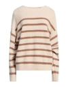 Semicouture Woman Sweater Ivory Size L Wool, Polyamide In White