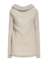 Semicouture Woman Sweater Light Grey Size Xs Alpaca Wool, Polyamide, Virgin Wool In Neutral