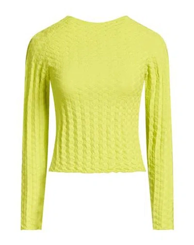 Semicouture Woman Sweater Lime Green Size M Virgin Wool