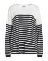 Semicouture Woman Sweater Midnight Blue Size S Cotton In Blue