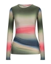Semicouture Woman Sweater Military Green Size M Viscose, Elastane In Green