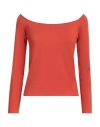 Semicouture Woman Sweater Orange Size L Viscose, Polyester In Orange