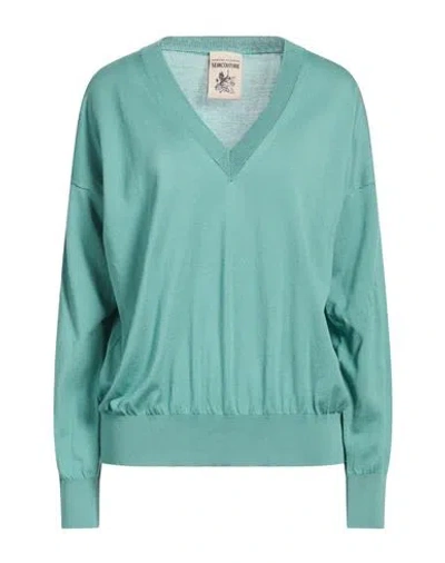 Semicouture Woman Sweater Sage Green Size S Cotton