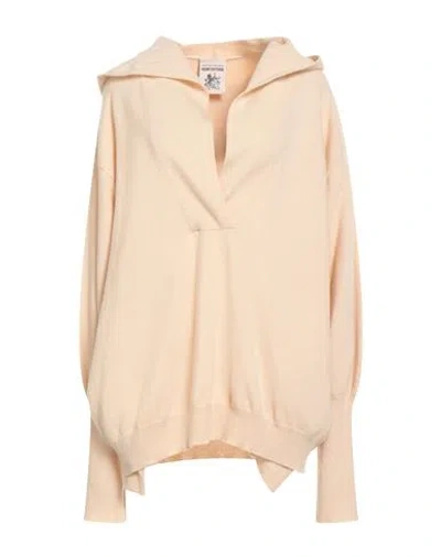 Semicouture Woman Sweater Sand Size M Virgin Wool, Cashmere In Neutral