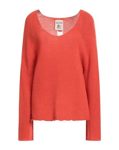 Semicouture Woman Sweater Tomato Red Size M Cashmere, Virgin Wool