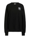 Semicouture Woman Sweatshirt Black Size L Cotton, Polyester