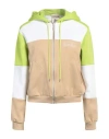 Semicouture Woman Sweatshirt Camel Size L Polyester, Cotton, Elastane In Beige