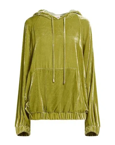 Semicouture Woman Sweatshirt Light Green Size 10 Viscose, Polyamide
