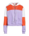 Semicouture Woman Sweatshirt Lilac Size L Polyester, Cotton, Elastane In White