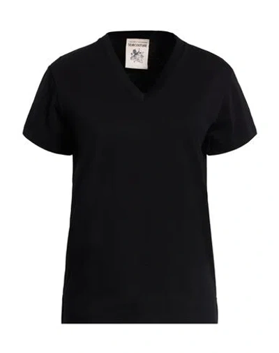 Semicouture Woman T-shirt Black Size Xs Cotton