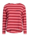 Semicouture Woman T-shirt Red Size S Cotton, Elastane In Red