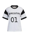 Semicouture Woman T-shirt White Size Xs Cotton