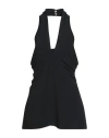 Semicouture Woman Top Black Size 8 Acetate, Silk