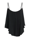 Semicouture Woman Top Black Size 8 Acetate, Silk