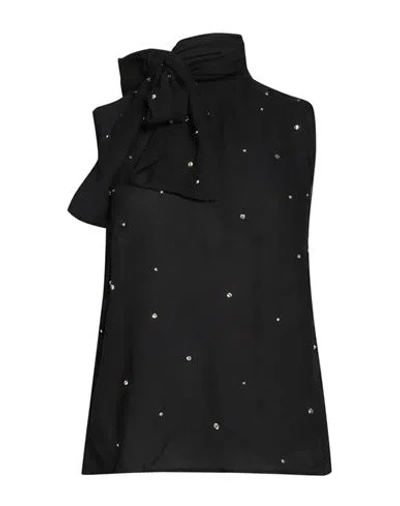 Semicouture Woman Top Black Size 8 Viscose