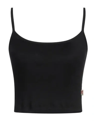Semicouture Woman Top Black Size M Modal, Cotton