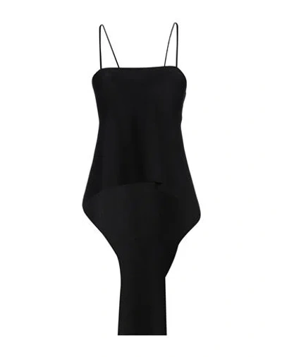 Semicouture Woman Top Black Size M Viscose, Polyamide