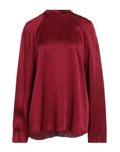 Semicouture Woman Top Burgundy Size 4 Acetate, Viscose, Elastane